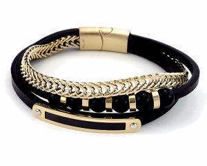 BRACELET GOLD CELEBRITY NEREZOVÁ OCEL