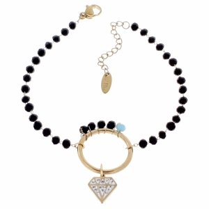 BRACELET GOLD CELEBRITY NEREZOVÁ OCEL