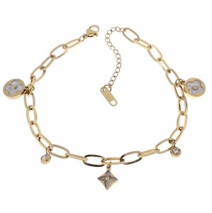 BRACELET GOLD CELEBRITY NEREZOVÁ OCEL 