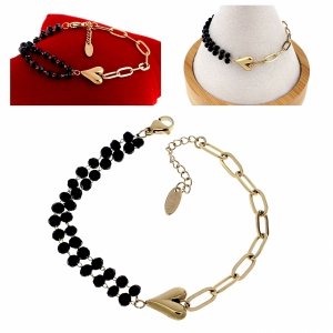 BRACELET GOLD CELEBRITY NEREZOVÁ OCEL 