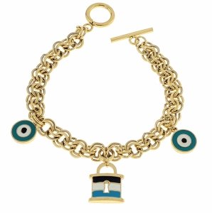 BRACELET GOLD CELEBRITY NEREZOVÁ OCEL