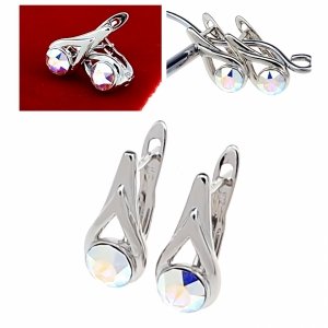 swarovski náušnice s bílým zlatem