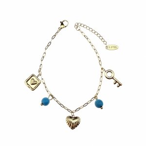 BRACELET GOLD CELEBRITY NEREZOVÁ OCEL