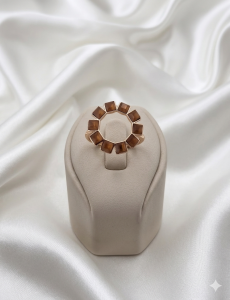 prstenec. 18,30 mm zlatá nerezová ocel