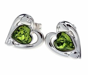 swarovski náušnice s bílým zlatem