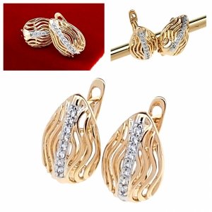exklusive swarovski vergoldete ohrringe 