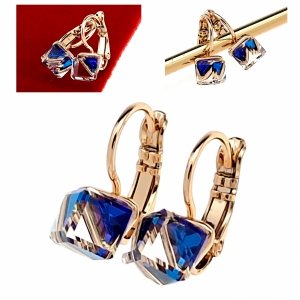 exklusive swarovski vergoldete ohrringe 