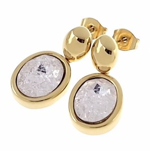 goldene Ohrringe aus Edelstahl