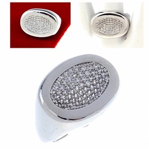 Goldring 17,00 mm. vergoldete Verlobung Xuping