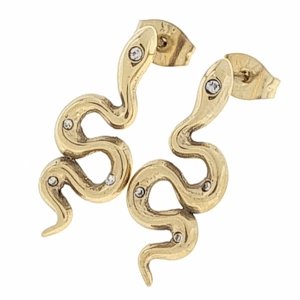 goldene Ohrringe aus Edelstahl