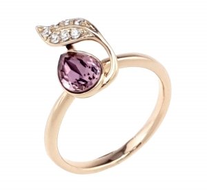 Goldring 17,00 mm. vergoldete Verlobung Xuping