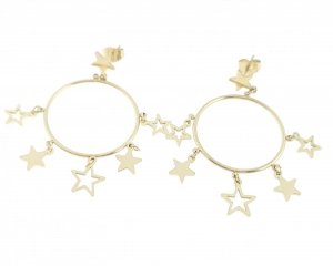 goldene Ohrringe aus Edelstahl