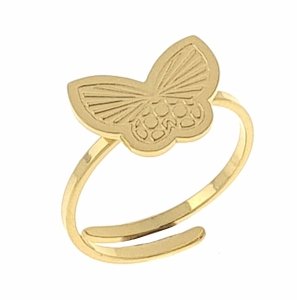 Ring 18,30 mm, goldener Edelstahl