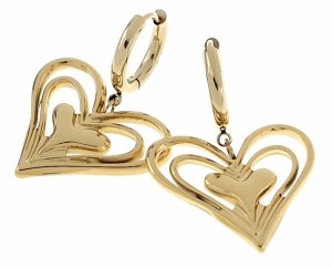 goldene Ohrringe aus Edelstahl
