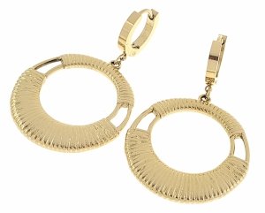 goldene Ohrringe aus Edelstahl