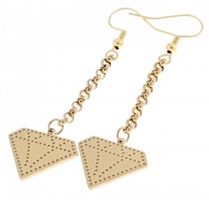 goldene Ohrringe aus Edelstahl
