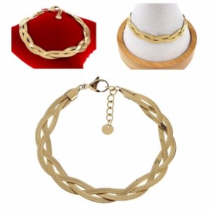 ARMBAND GOLD CELEBRITY EDELSTAHL