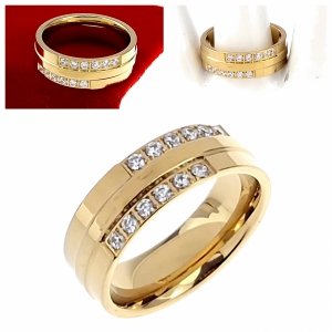 Ring 19,00 mm, goldener Edelstahl