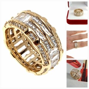 Goldring 18,60 mm. vergoldete Verlobung Xuping