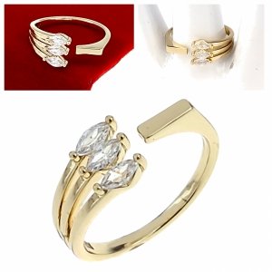 Goldring 17,00 mm. vergoldete Verlobung Xuping