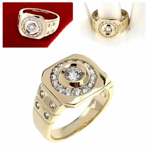Goldring 18,60 mm. vergoldete Verlobung Xuping