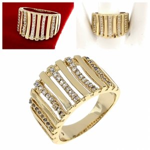 Goldring 18,60 mm. vergoldete Verlobung Xuping