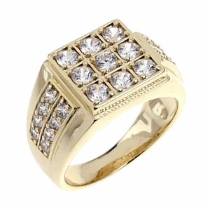 Goldring 18,60 mm. vergoldete Verlobung Xuping