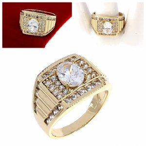 Goldring 18,60 mm. vergoldete Verlobung Xuping