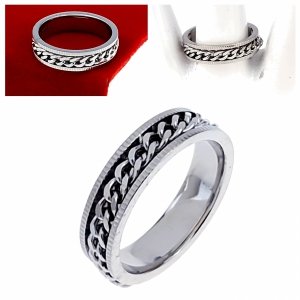 Ring 17,30 mm, goldener Edelstahl