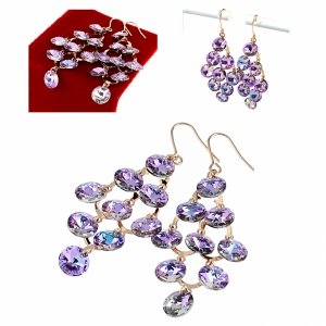 exklusive swarovski vergoldete ohrringe