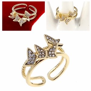 Goldring 17,00 mm. vergoldete Verlobung Xuping