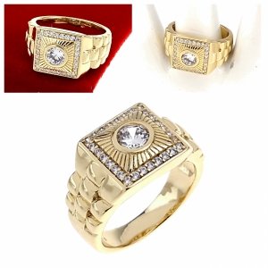 Goldring 18,60 mm. vergoldete Verlobung Xuping