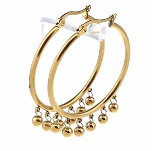 goldene Ohrringe aus Edelstahl