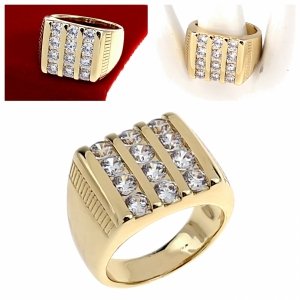gold ring 18,60mm. gold-plated engagement xuping 