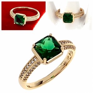 gold ring 18,60mm. gold-plated engagement xuping 
