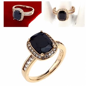gold ring 18,60mm. gold-plated engagement xuping