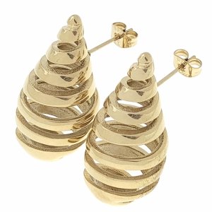 gold earrings made of stainless steel