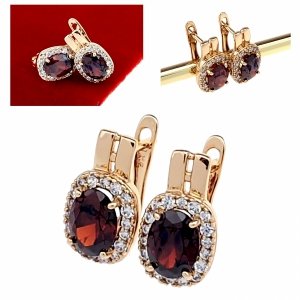 exclusive swarovski gold-plated earrings