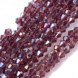 Glass beads faceted strands