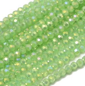 Glass beads faceted strands