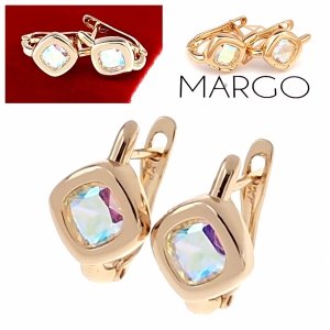 gold plated earrings with exclusive cubic zirconia