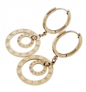 gold earrings made of stainless steel