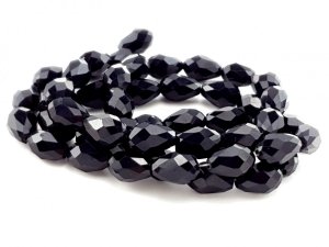 Glass beads faceted strands