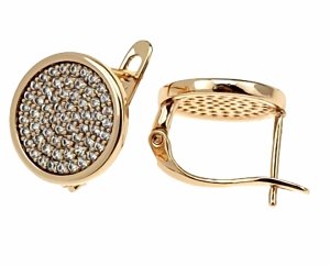 exclusive swarovski gold-plated earrings 