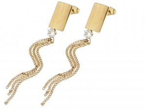 gold earrings made of stainless steel