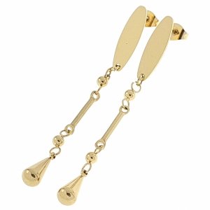 gold earrings made of stainless steel