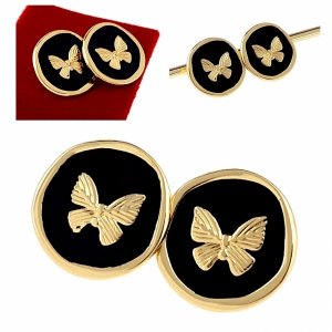 gold earrings made of stainless steel