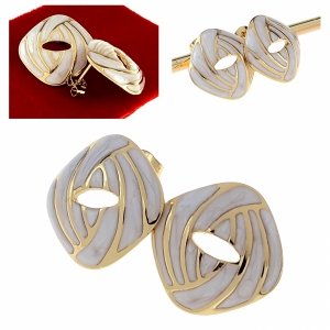 gold earrings made of stainless steel