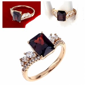 gold ring 18,60mm. gold-plated engagement xuping