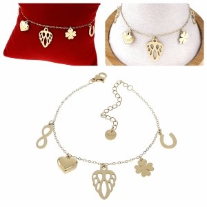 BRACELET GOLD CELEBRITY STAINLESS STEEL